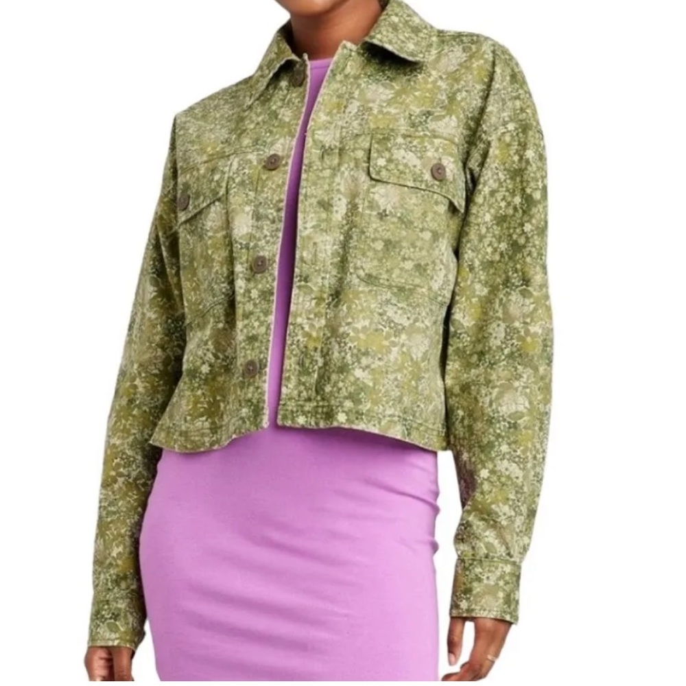 NWT ✅ Wild Fable Cropped Button Down Jean Jacket